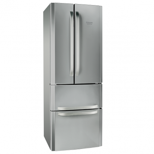 Хладилник Hotpoint-Ariston Quadrio E4DAAXC, Капацитет 470 литри, Клас A+, Full No Frost, H 195.5 cм, Инокс